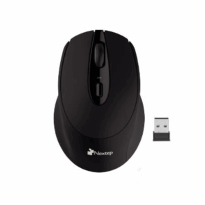 Mouse Nextep Inalámbrico Ergónomico USB 1600 dpi Batería Incluida Negro