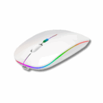 Mouse Nextep Inalámbrico Recargable Delgado/Silencioso RGB 1600 dpi Color Blanco
