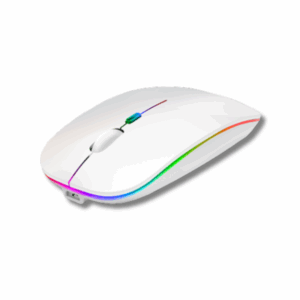 Mouse Nextep Inalámbrico Recargable Delgado/Silencioso RGB 1600 dpi Color Blanco