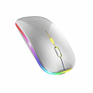 Mouse Nextep Inalámbrico Recargable Delgado/Silencioso RGB 1600 dpi Color Plata